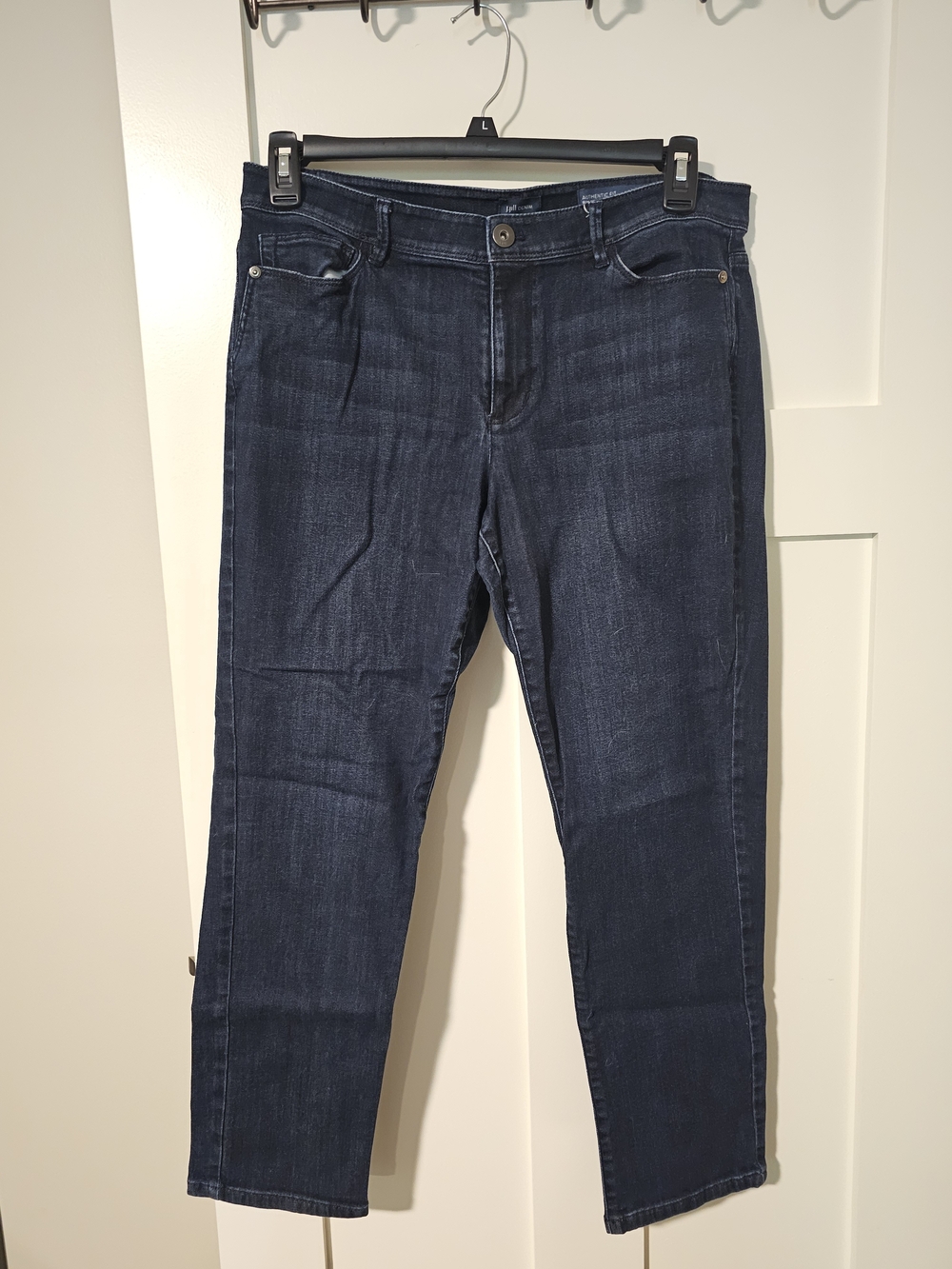 J. Jill Women's Slim Straight Jeans in Dark Blue Denim